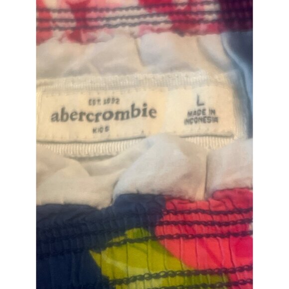 Abercrombie Kids Floral Ruffle Skirt L Blue W/ Pink‎ & Yellow - Picture 2 of 4